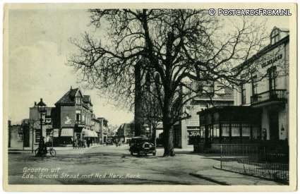 ansichtkaart: Ede, Groote Straat met Ned. Herv. Kerk