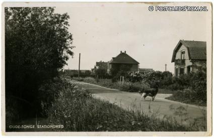 ansichtkaart: Oude-Tonge, Stationsweg