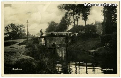 ansichtkaart: Drachten, Hoogebrug