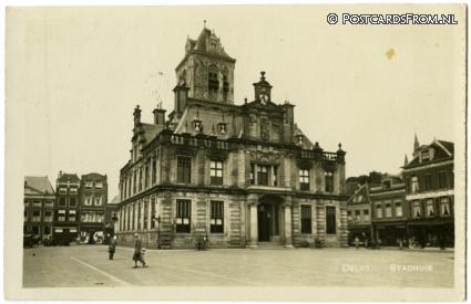 ansichtkaart: Delft, Stadhuis