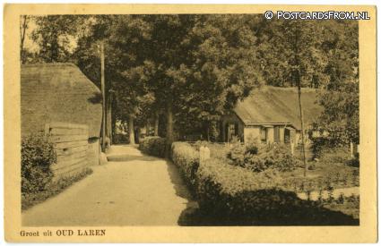 ansichtkaart: Laren NH, Groet uit Oud Laren