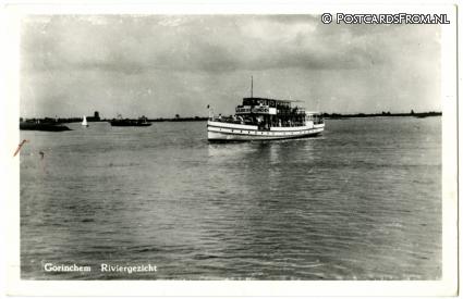 Gorinchem, Riviergezicht. Veer Woudrichem-Gorinchem ansichtkaart: Gorinchem, Riviergezicht. Veer Woudrichem-Gorinchem