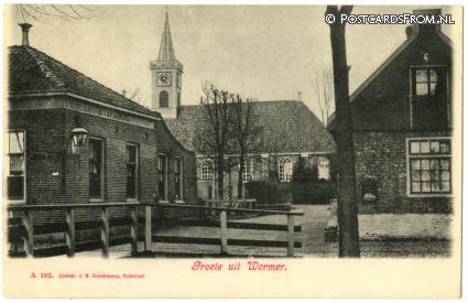 ansichtkaart: Wormer, Groete uit