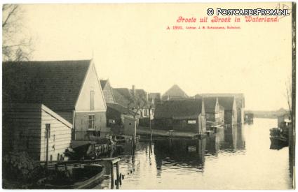 ansichtkaart: Broek in Waterland, Groete uit