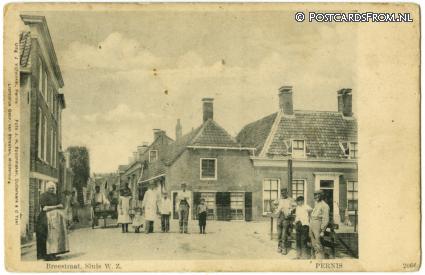 Pernis, Breestraat, Sluis W.Z. ansichtkaart: Pernis, Breestraat, Sluis W.Z.