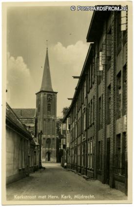 ansichtkaart: Mijdrecht, Kerkstraat met Herv. Kerk