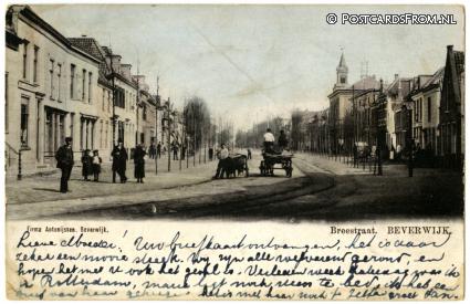 Beverwijk, Breestraat ansichtkaart: Beverwijk, Breestraat