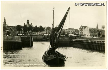 ansichtkaart: Vlissingen, Vissershaven met Nieuwendijk