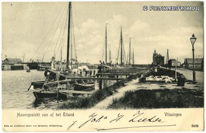 ansichtkaart: Vlissingen, Havengezicht van af het Eiland