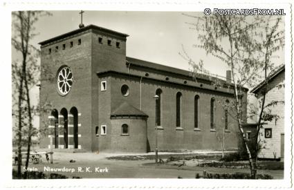 Stein, Nieuwdorp. R.K. Kerk ansichtkaart: Stein, Nieuwdorp. R.K. Kerk