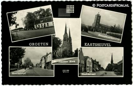 ansichtkaart: Kaatsheuvel, Groeten uit