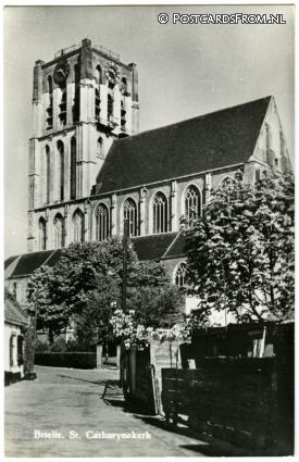 ansichtkaart: Brielle, St. Catharynekerk