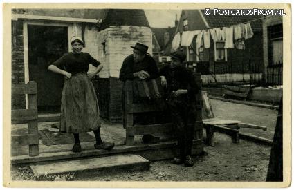 ansichtkaart: Urk, Buurpraatje