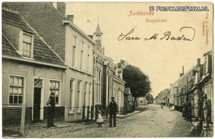 Zuidzande, Dorpstraat ansichtkaart: Zuidzande, Dorpstraat