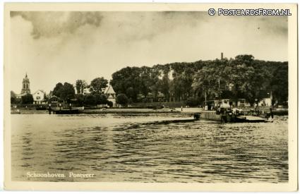 ansichtkaart: Schoonhoven, Pontveer