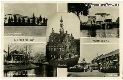 ansichtkaart: Purmerend, Groeten uit
