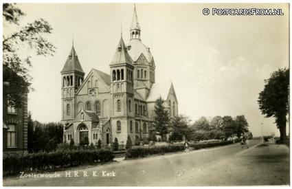 ansichtkaart: Zoeterwoude, H.R. R.K. Kerk