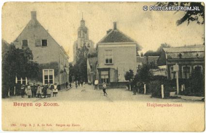 Bergen op Zoom, Huijbergschestraat ansichtkaart: Bergen op Zoom, Huijbergschestraat