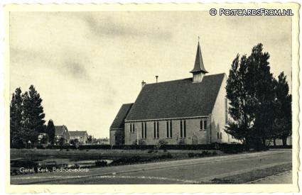 ansichtkaart: Badhoevedorp, Geref. Kerk
