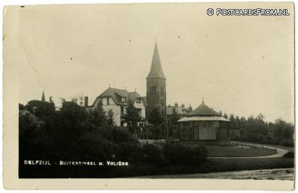 ansichtkaart: Delfzijl, Buitensingel m. Voliere
