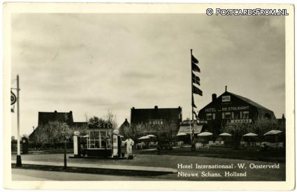ansichtkaart: Bad Nieuweschans, Hotel Internationaal - W. Oosterveld
