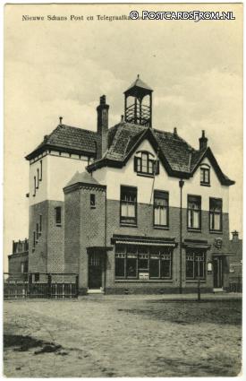 ansichtkaart: Bad Nieuweschans, Post en Telegraafkantoor