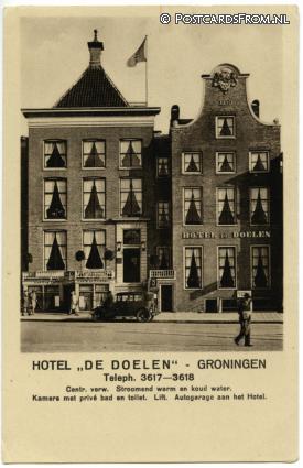 Groningen, Hotel 'De Doelen' ansichtkaart: Groningen, Hotel 'De Doelen'