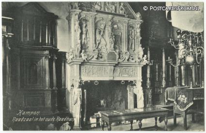 ansichtkaart: Kampen, Raadzaal in het oude Raadhuis