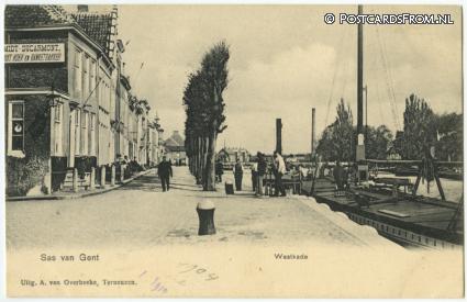Sas van Gent, Westkade ansichtkaart: Sas van Gent, Westkade