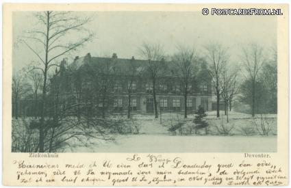 ansichtkaart: Deventer, Ziekenhuis