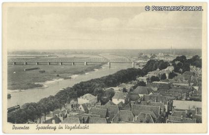 ansichtkaart: Deventer, Spoorbrug in Vogelvlucht