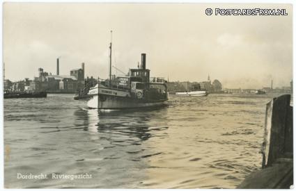 ansichtkaart: Dordrecht, Riviergezicht