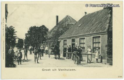 ansichtkaart: Venhuizen, Groet uit