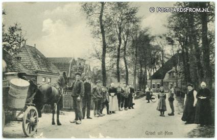 ansichtkaart: Hem, Groeten uit
