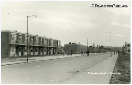 Hoogvliet, Meeuwenplaat. Steurweg ansichtkaart: Hoogvliet, Meeuwenplaat. Steurweg