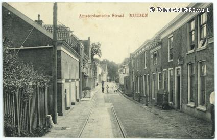 ansichtkaart: Muiden, Amsterdamsche Straat