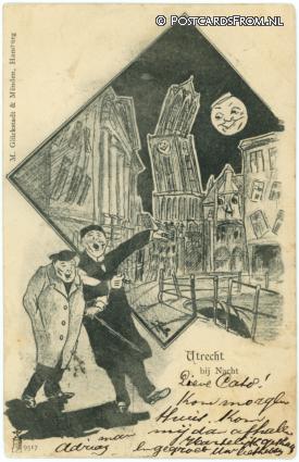 Utrecht, Bij Nacht ansichtkaart: Utrecht, Bij Nacht