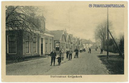 Grijpskerk, Stationstraat ansichtkaart: Grijpskerk, Stationstraat