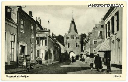 Elburg, Vispoort stadszijde ansichtkaart: Elburg, Vispoort stadszijde