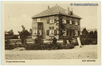 Den Bommel, Burgemeesterwoning ansichtkaart: Den Bommel, Burgemeesterwoning