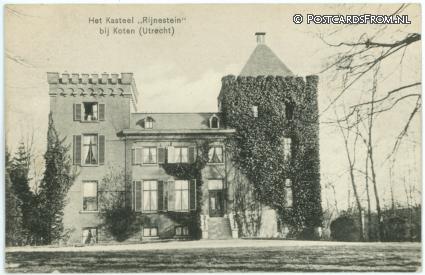 Nieuwegein, Het Kasteel 'Rijnestein' bij Koten Utrecht ansichtkaart: Nieuwegein, Het Kasteel 'Rijnestein' bij Koten Utrecht