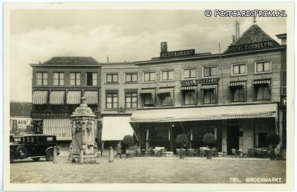 Tiel, Groenmarkt. Hotel 'Corbelijn' ansichtkaart: Tiel, Groenmarkt. Hotel 'Corbelijn'