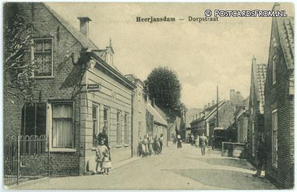 Heerjansdam, Dorpstraat ansichtkaart: Heerjansdam, Dorpstraat