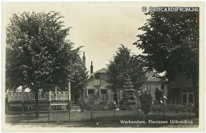 ansichtkaart: Werkendam, Plantsoen Uitbreiding