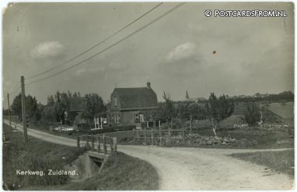 ansichtkaart: Zuidland, Kerkweg