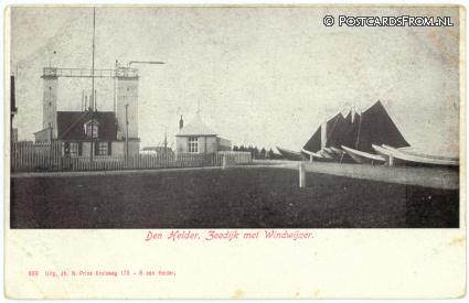 Den Helder, Zeedijk met Windwijzer ansichtkaart: Den Helder, Zeedijk met Windwijzer
