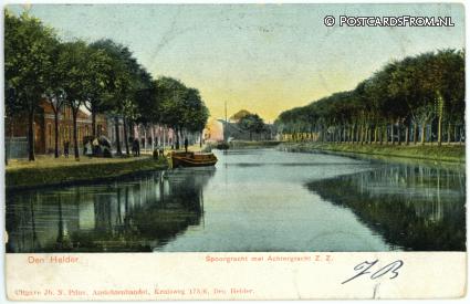 ansichtkaart: Den Helder, Spoorgracht met Achtergracht Z.Z.