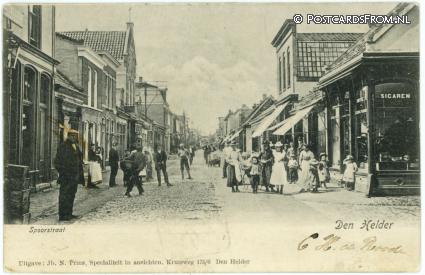 ansichtkaart: Den Helder, Spoorstraat