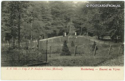 ansichtkaart: Muiderberg, Heuvel en Vijver