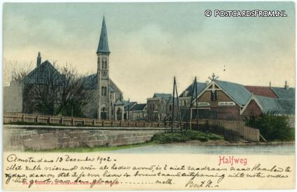 Halfweg NH, -- ansichtkaart: Halfweg NH, --